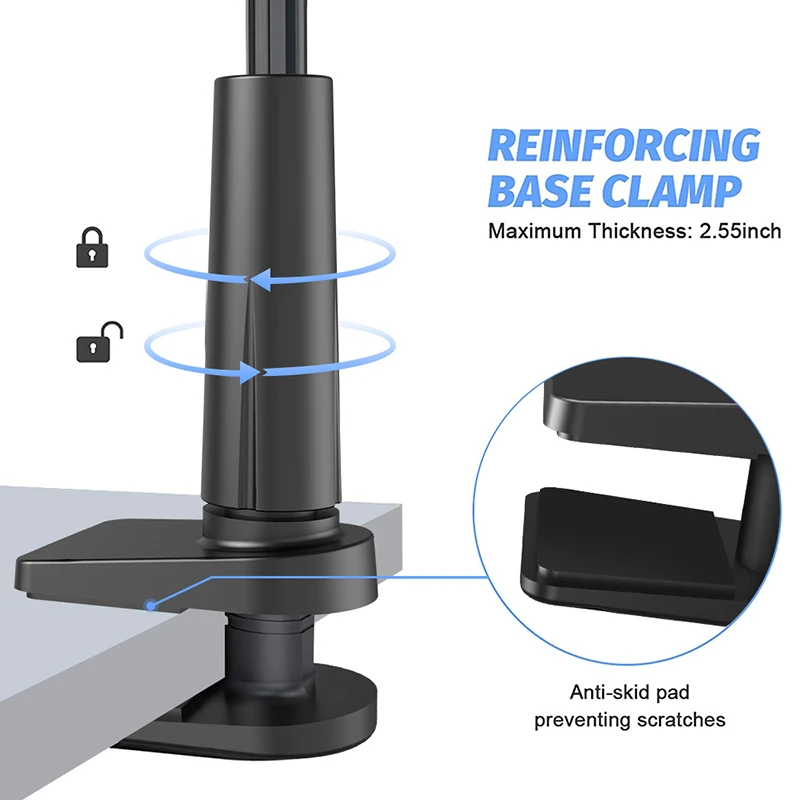 Универсальный держатель для телефона зажим кровати гибкий гусиная шея с