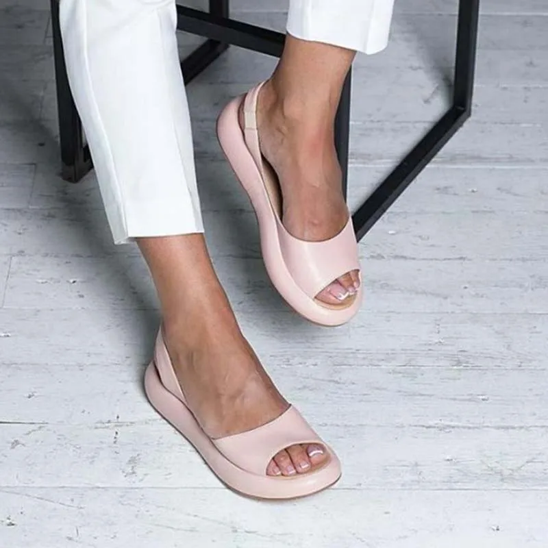 

2020 Women's Non-slip Roman Sandals Candy Color Breathable Sandals Summer Plain Sandals Large Size 35-43 shoes sandals women