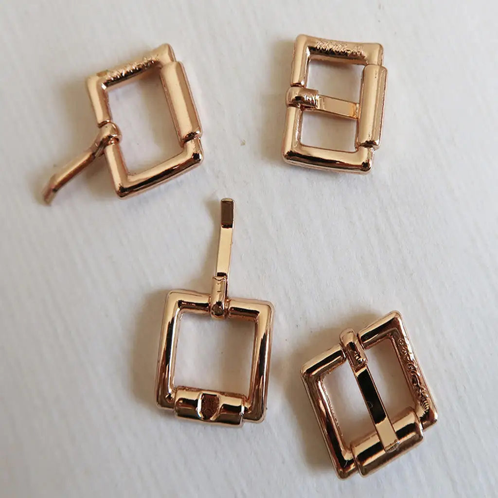 

4Pcs 3/4Inch Belt Buckle Leather Strap Webbing Shinning Roller Pin Buckles