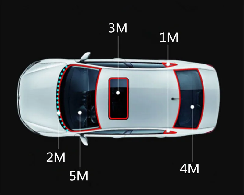 3 м люк уплотнитель стикер Авто аксессуары для Skoda Octavia A2 A5 A7 Fabia Rapid Superb Yeti Roomster