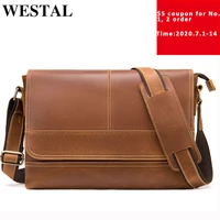 westal crazy horse messenger bag mens shoulder bag male genuine leather bags for men satchels mens leather bags handbags 7377