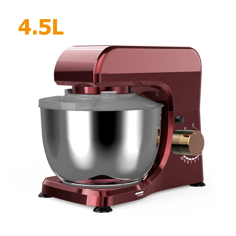 

Chef Machine Stainless Steel Bowl Electric Dough Mixer Household Small Dough Kneading Machine Milkshake/Cake Mixer