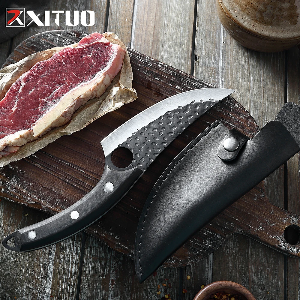 

XITUO Kitchen Knife Chopping Boning Fishing Knife Meat Cleaver Raw Fish Filleting Cooking Cutter Butcher Knife Stainless Steel
