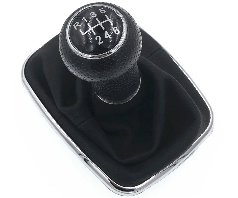 Черный 6 скоростей Ручка Переключения рулевого механизма автомобиля рычаг