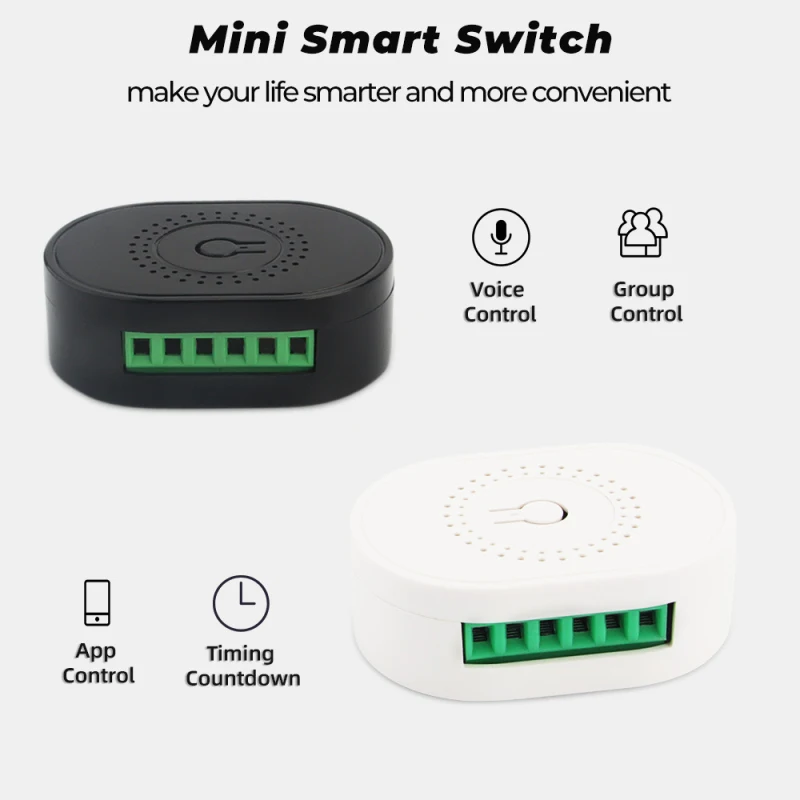 

Умный переключатель Tuya, Wi-Fi, 16 А/10 А, голосовое управление через приложение