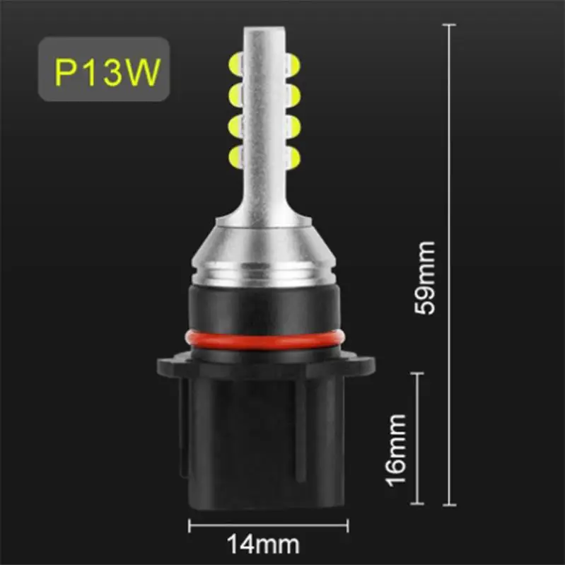 2 шт. H27 Led 880 881 P13W светодиодные лампы PSX26W H27W 1400LM 6000 К белые Противотуманные фары дневные фары дальнего света дневные ходовые авто светодиодные лампы 12 V-24 V - Испускаемый цвет: P13W