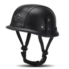 Мотоциклетный шлем ульсветильник немецкий кожаный шлем в стиле второй мировой войны Чоппер Боббер японский стиль ABS высокое качество Винтажный мотоциклетный шлем