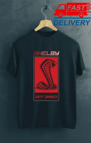 Camiseta Mustang Gt350, camisa con Logo de Shelby Cobra, emblema de serpiente, Muscle Car