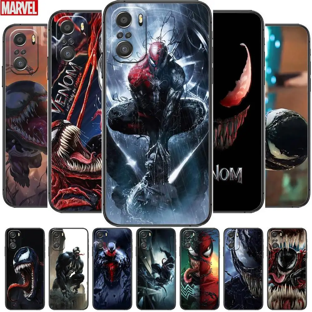 Фото Чехол для телефона Venom HD Marvel для xiaomi redmi 11 Lite pro Ultra 10 9 8 MIX 4 FOLD 10T, Черный силиконовый чехол №1