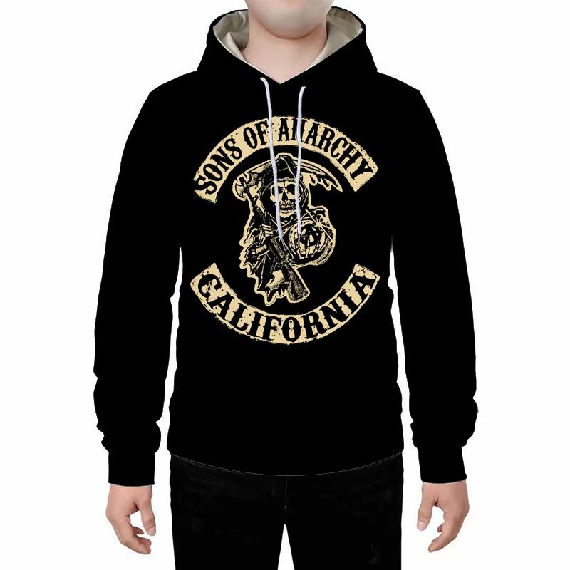 

2021 Son of Chaos 3D Cool Printed Hooded Pocket Pullover Sweater Men's and Women's Fashionable Hooded Top Sweater