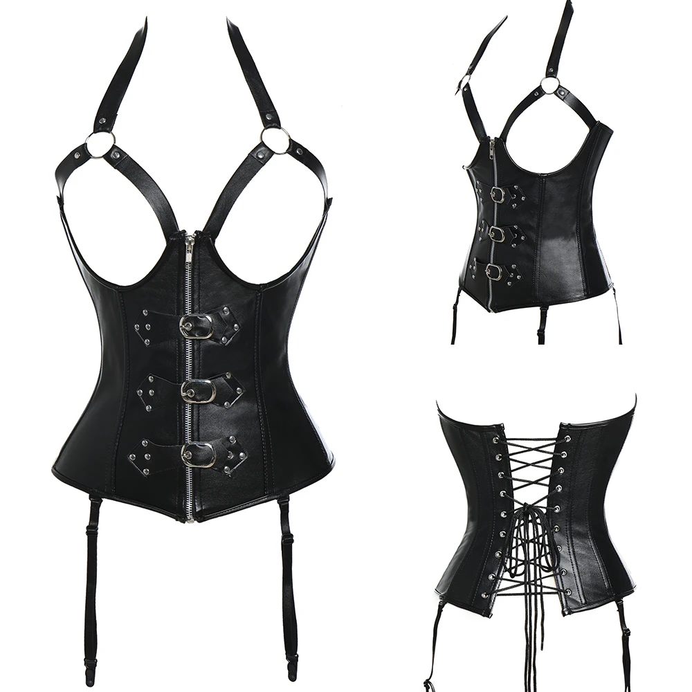 Waist Training Corset Vest Women Lace Up Boned Steampunk Bustiers Top Sexy Corselet Burlesque Clothing Gothic Party Costume