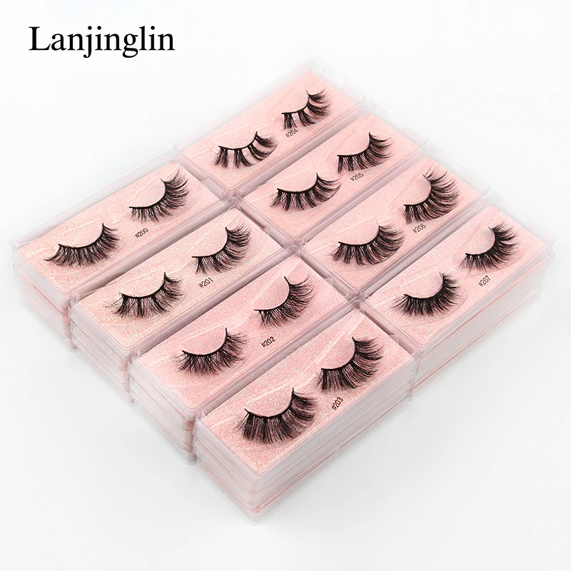 

Ресницы Накладные 3D для наращивания, натуральные мягкие ресницы ручной работы из норки, 4/10/50/100 пар