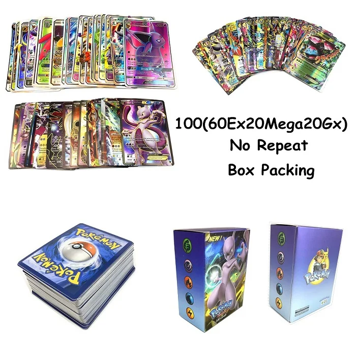 240 шт держатель Pokemones альбом для коллекции карт Pokemones и некоторые варианты GX MEGA EX card - Цвет: 100(60EX20GX20MEGA)