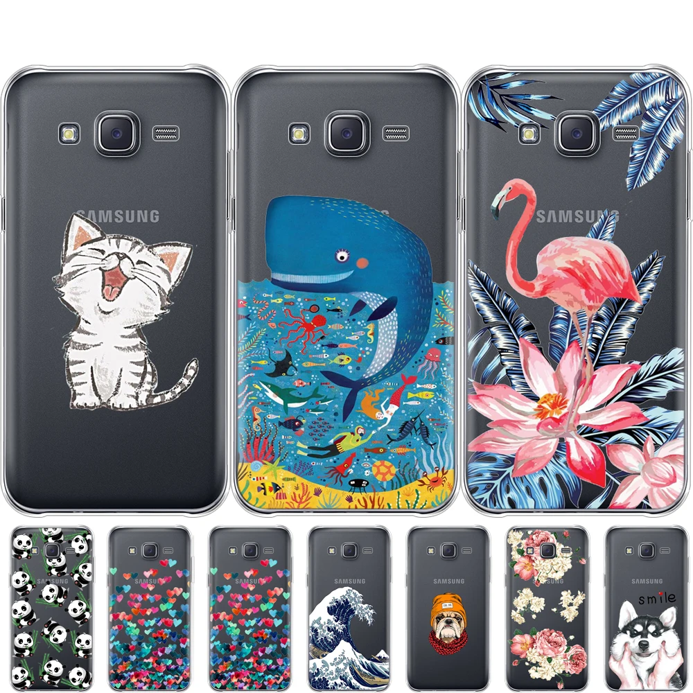 Чехол для Samsung Galaxy J5 SM-J500F мягкий силиконовый чехол из ТПУ 2015 задняя крышка 360