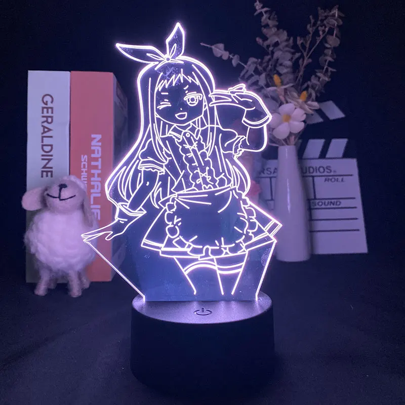 

Smart Phone Control 3D Lights for Bedroom Japan Anime Konosuba Aqua Room Decoration Teenager Led Spotlights Desk Decor And Gift
