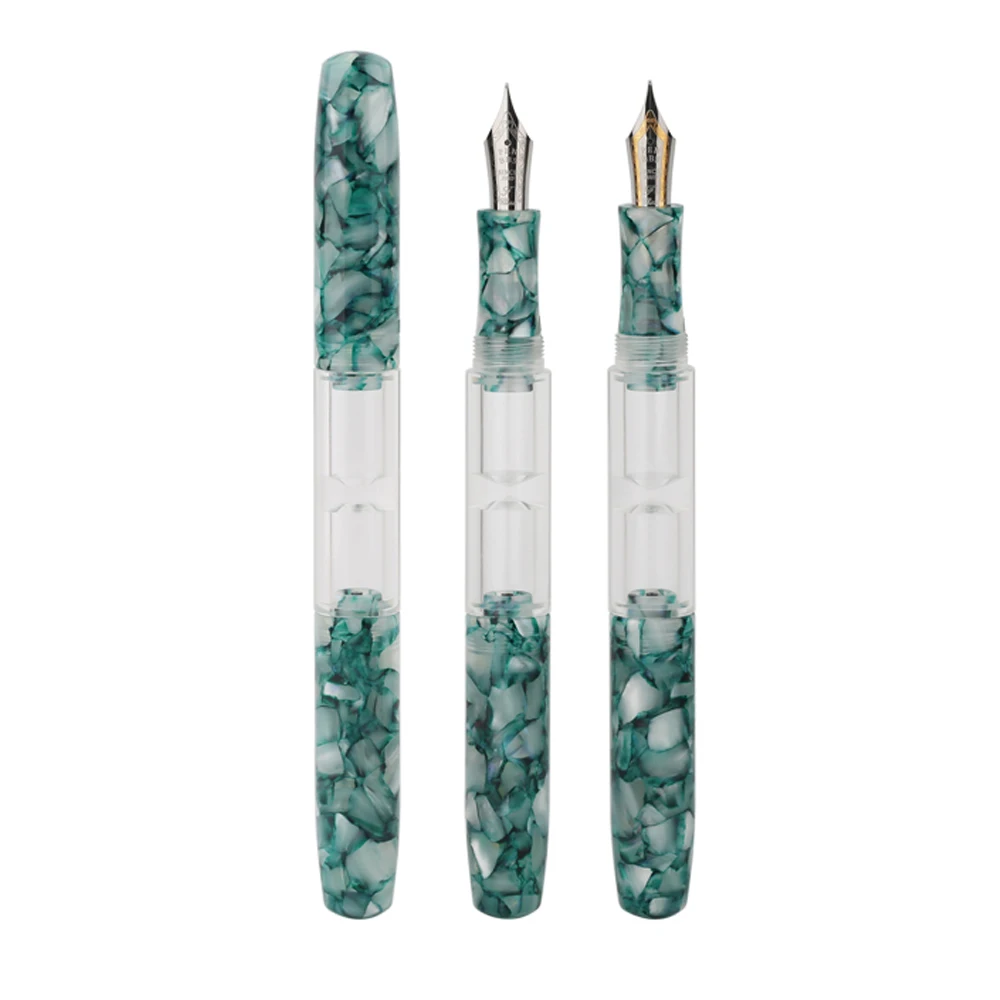 Moonman Penbbs 469 прозрачная авторучка из смолы с двойным наконечником двойная ручка для хранения чернил двойное использование тонкий наконечник 0,5 мм модный подарочный набор для письма