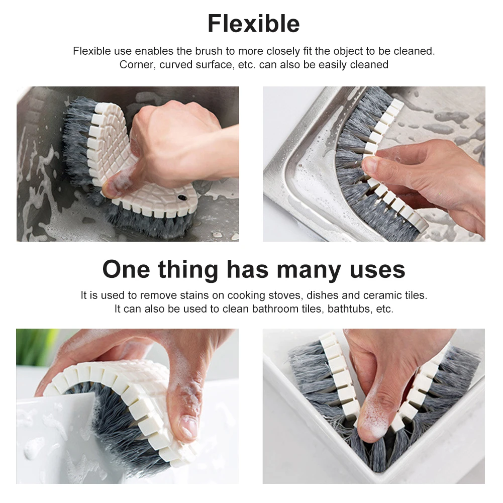 kitchen accessories Cleaning Brush Cooker Flexible Pool Bath Tile Bathroom Without Dead Angle Floor Brus | Дом и сад