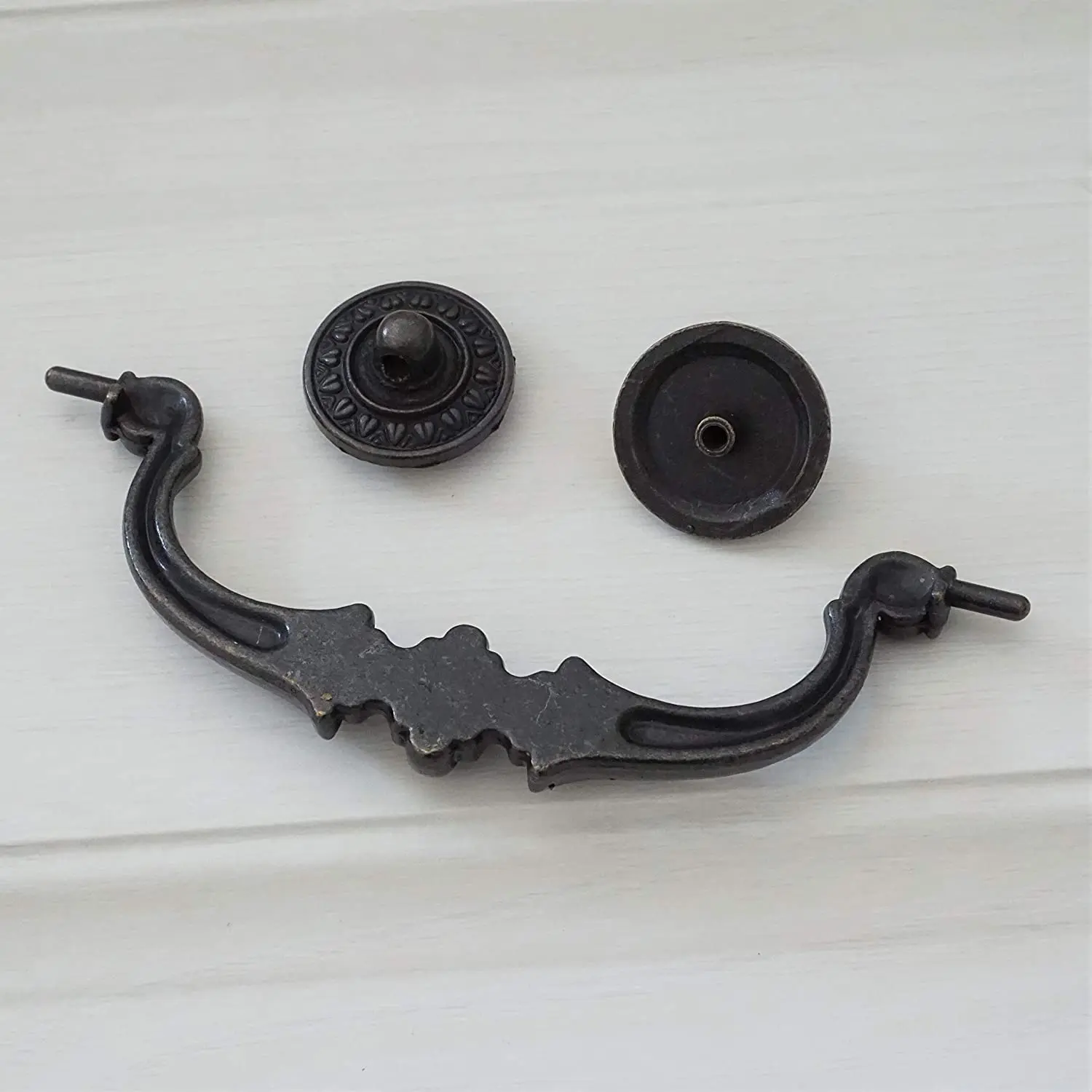 3.5" 5.5" Zinc Alloy Rustic Furniture Hardware Cabinet Handles Vintage Drawer Dresser Handle Wine Cupboard Pull Black Door Knob |