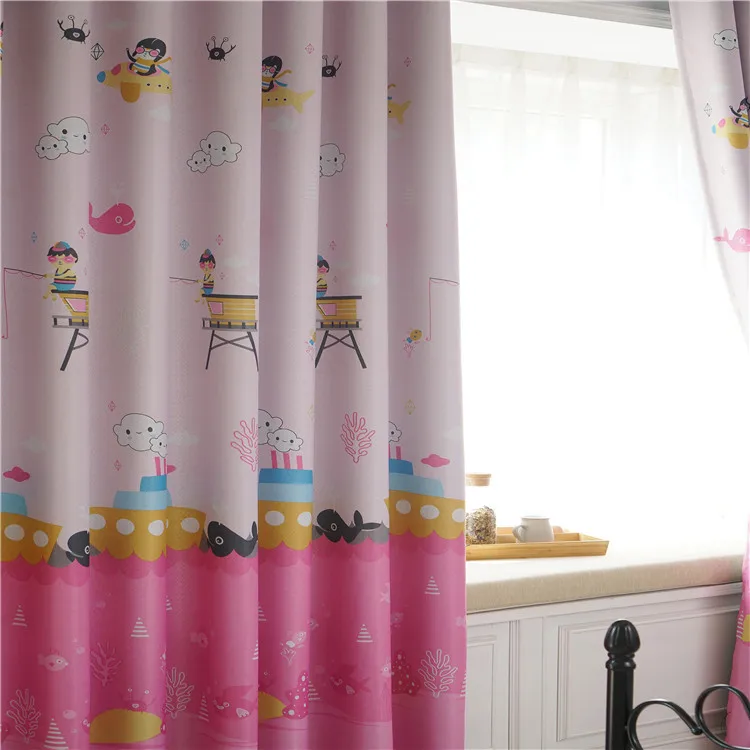Мультяшные занавески для гостиной столовой спальни Детские затемняющие из ткани