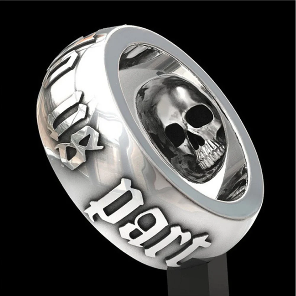 Ретро панк кольца для мужчин готические тайские серебряные ювелирные изделия