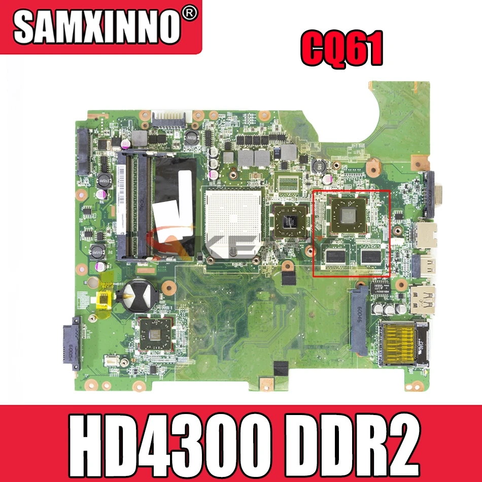

577067-001 DA00P8MB6D1 DA00P8MB6D0 For HP Compaq Presario CQ61 laptop motherboard HD4300 DDR2