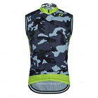 Камуфляжный ветрозащитный велосипедный жилет Raudax, унисекс, велосипедные куртки, велосипедная одежда, цветная полоска, ветровка без рукавов, Джерси