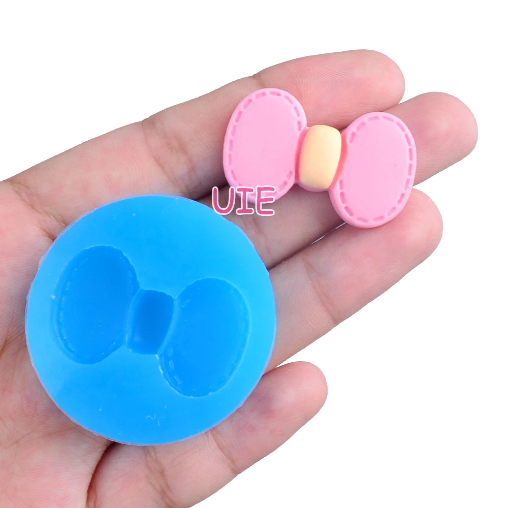 

FYL650U 32.1mm x 19.4mm Bowknot Silicone Mold Fondant Cake Decoration Candy Resin Clay Earrings Necklace Craft Soap Candle