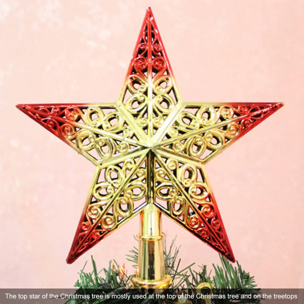 3D Блестящий полый пятиконечный Звездный домашний торговый центр Рождественская