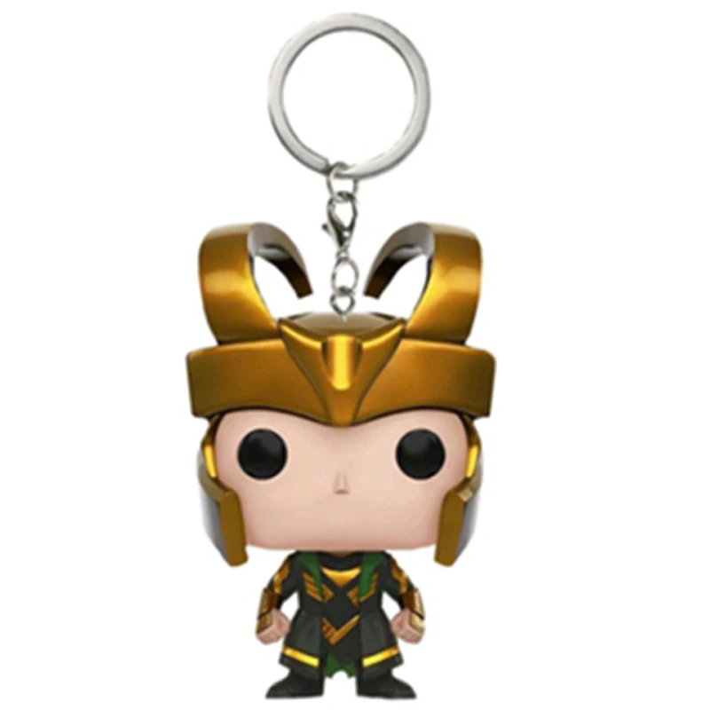 Loki Брелок с героями Marvel брелок с Железным человеком милый автомобильный брелок DC Comics брелок с Бэтменом для ключей - Цвет: Loki