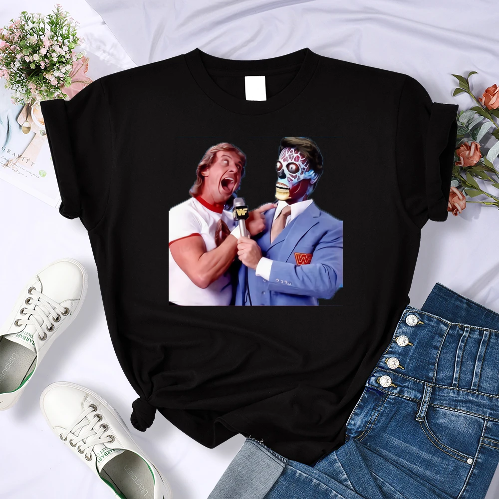 Футболка женская хлопковая с принтом они живые | Женская одежда