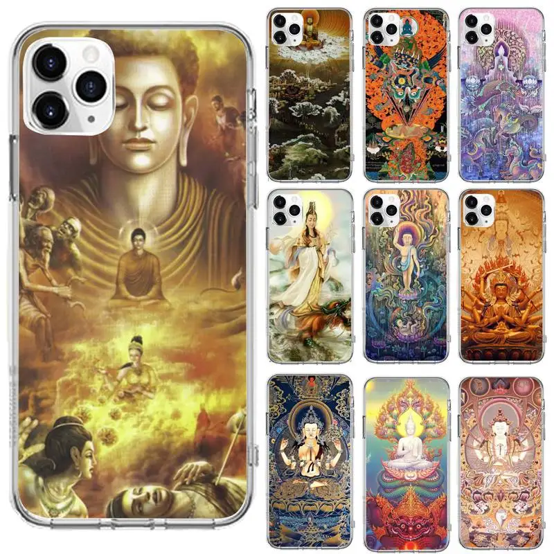 

Buddha Sakyamuni Phone Case For iphone 13 12 11 8 7 plus mini x xs xr pro max Transparent soft