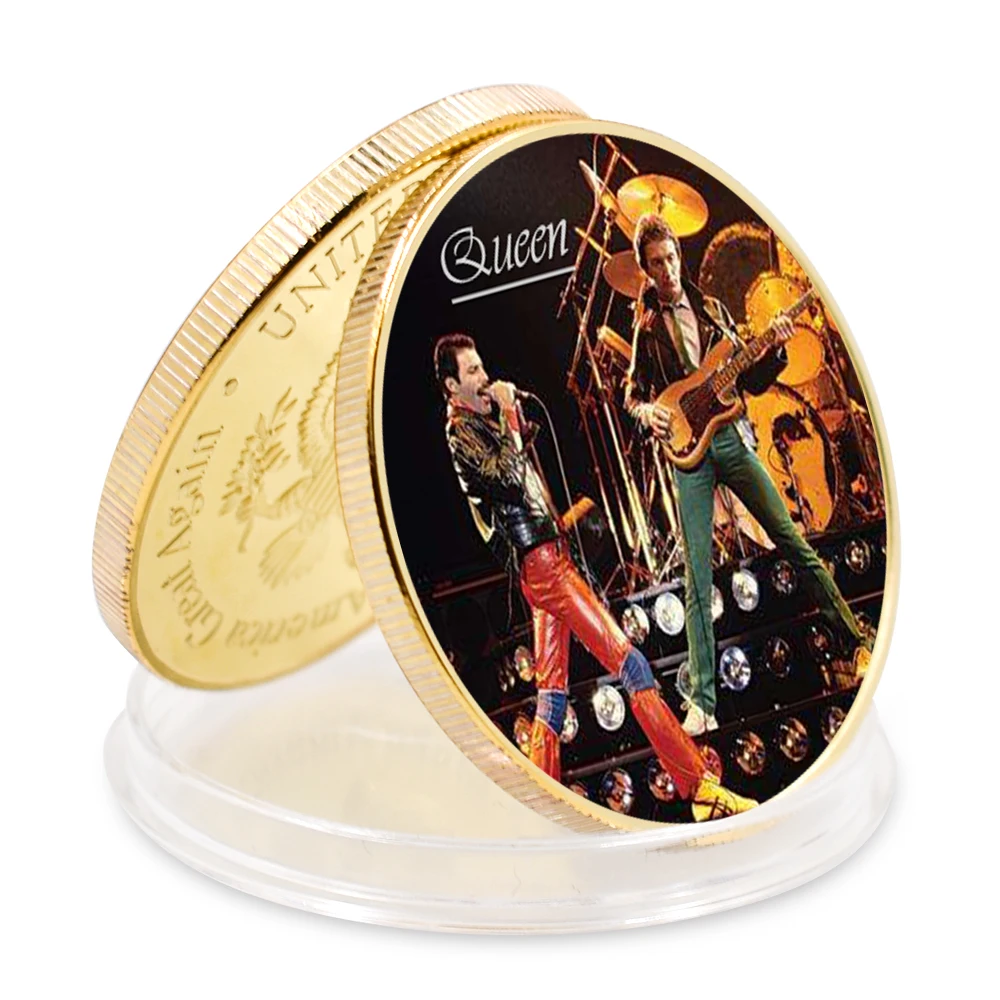 

Queen Серебряная монета Меркьюри памятная коллекционные монеты золото играть орел задняя крышка для Рождественский подарок