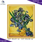 Joy Sunday Ван Гог натюрморт Ирис J527 подсчитанный и отпечатанный домашний Декор цветы вышивка наборы для вышивки крестиком