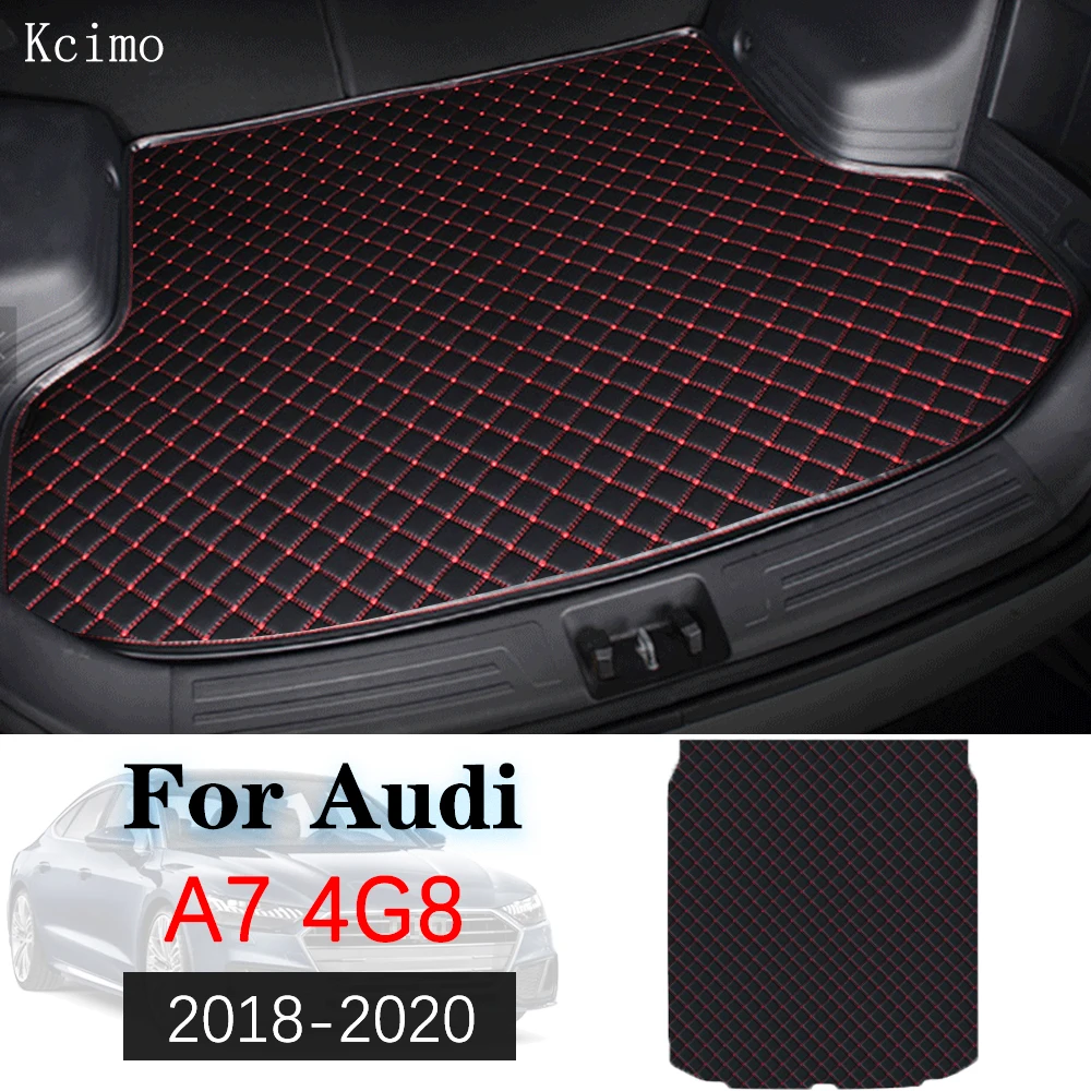 

Leather Car Trunk Mat For Audi A7 4G8 2018 2019 2020 2021 Trunk Boot Mat Liner Pad Cargo pad Carpet Q7 Quattro Tail Cargo Liner