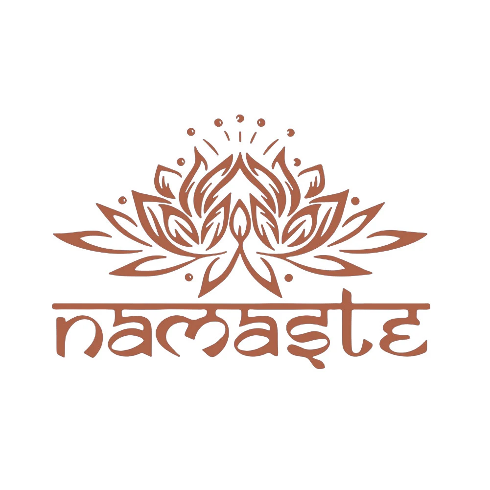 new fashion Indian Religion Namaste Lotus Living Room Bedroom Wallpapers Decals Home Decors Indian& Lotus Design stickers