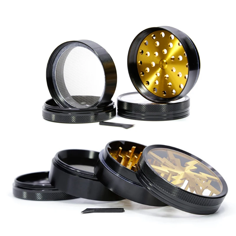 1 шт. табак в форме молнии Точильщик 63 мм дробилка для табака трав травы 4