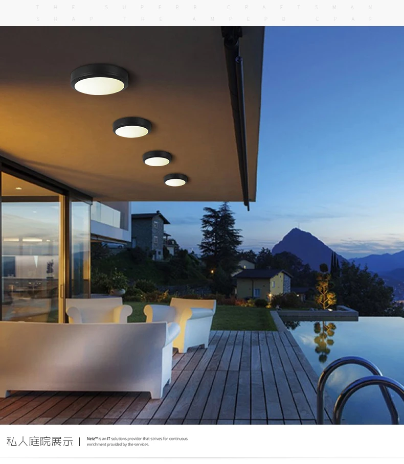 Waterproof Outdoor Lighting Bathroom Lights Wall Sconce Lamp Flush LED Ceiling Light Kitchen Balcony Porch Door Fixtures 90-260V