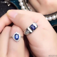 kjjeaxcmy fine jewelry 925 sterling silver inlaid natural sapphire lovers woman girl mis new women men couple ring support test