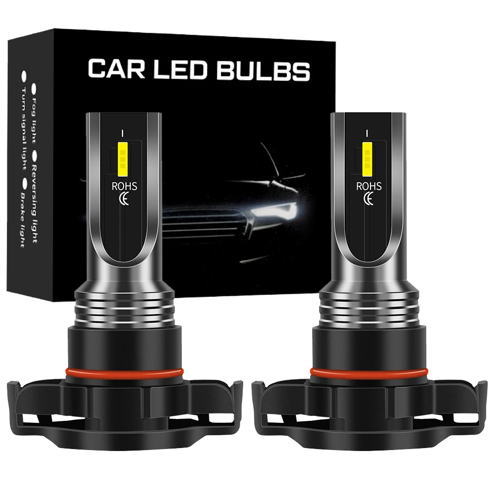 

2 шт. PSX24W H16 P15D Мотоцикл H7 LED 6500K 3000K 8000K 20W 3000LM 9006 HB4 Мотолампы H11 9005 HB3 Светодиодные автомобильные противотуманные фары для квадроциклов