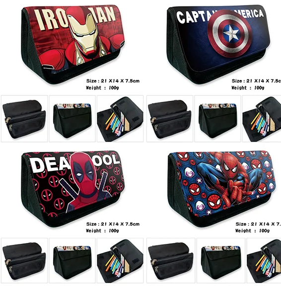 Чехол для карандашей Marvel окружающий Человек-паук Железный человек студенческий