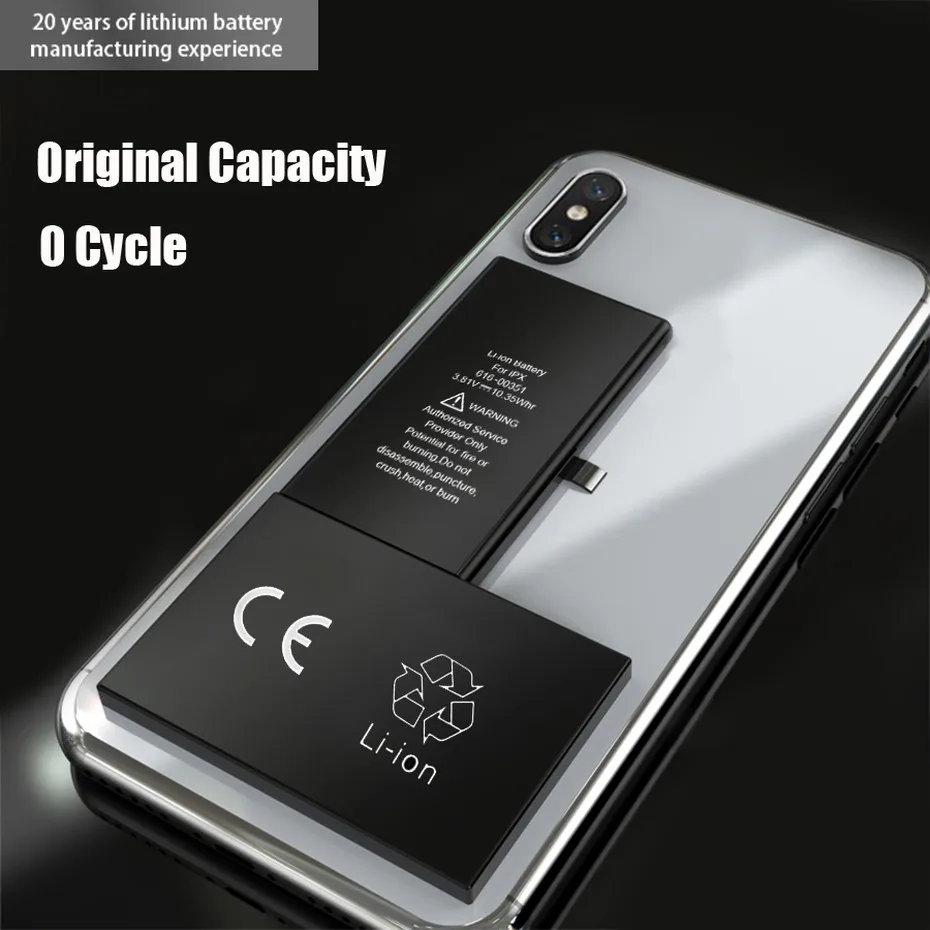 PINZHENG Ёмкость телефон Батарея для iPhone X Xs XR Замена 0 цикл Батарея для iPhone Xs Max акумуляторная батарея с инструментальным ящиком