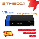 Спутниковый ресивер GTMEDIA V8 NOVA Blue, DVB-S2 HD, встроенный WIFI AV-выход, поддержка Powervu Biss CS Youtube H.265, телеприставка