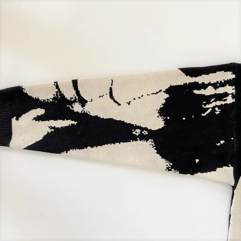 Свитер мужской хлопковый трикотажный в японском стиле Харадзюку осень 2021 |