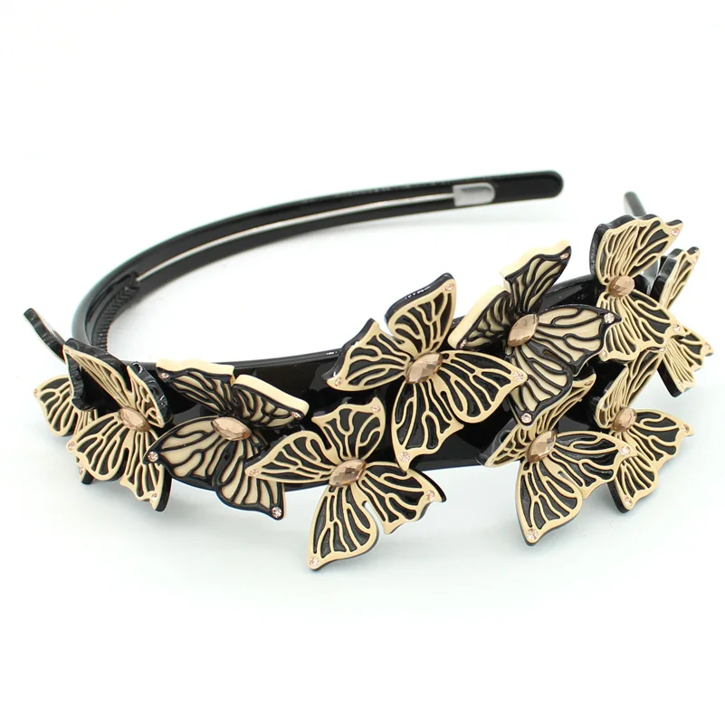 Женская повязка на голову с бабочкой обруч для волос из ацетата во французском