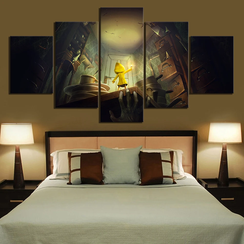 5 шт. Little Nightmares ужас игры постер фото стены Стикеры холст Картины для Спальня