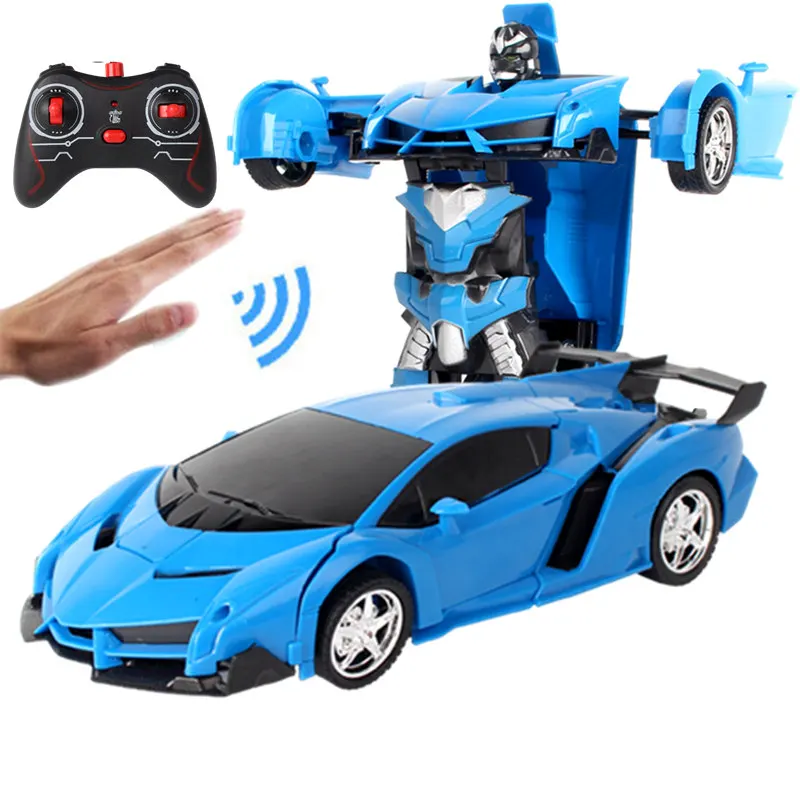 induction blue Радиоуправляемый автомобиль трансформер Боевая игрушка подарок спортивный автомобиль роботы трансформация Радиоуправляемый автомобиль трансформирующийся Дрифт игрушка для мальчика - Цвет: induction blue