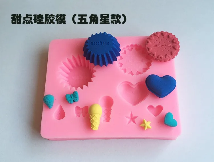 

plasticine toy tool toy mold Silicone Plasticine Diy Mold Fondant Mould Decorating Tools Clay Molds Children Kid Playing Tool
