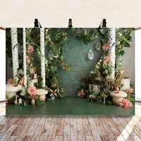 yeele interior photocall green flower vine mushroom photography backdrop personalized photographic backgrounds for photo studio