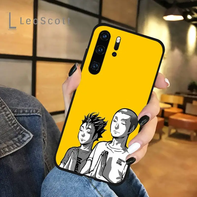 

Cute Japan Anime Oya Haikyuu ball friend Phone Case For Huawei honor Mate P 9 10 20 30 40 Pro 10i 7 8 a x Lite nova 5t