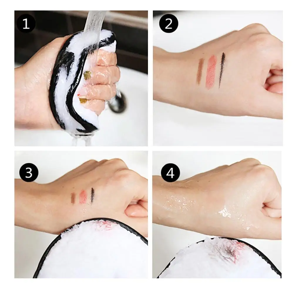 

1pc Soft Microfiber Makeup Remover Face Cleaner Washable Reusable Facial Make Up Remover Wipe Pad Face Cleansing Puff